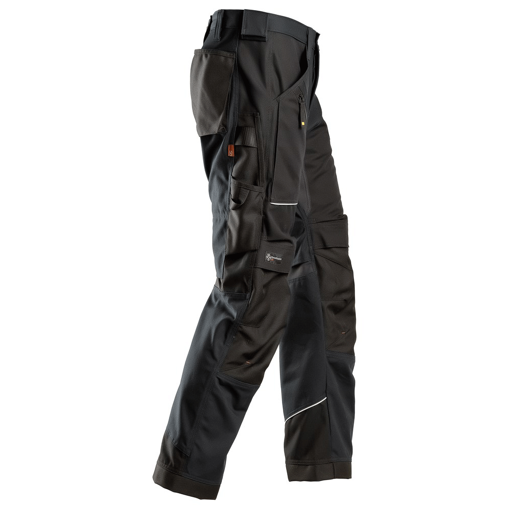 Snickers 6314 RuffWork, Canvas+ Kneepad Work Trousers Black, 35" Waist 32" Leg-Snickers 50