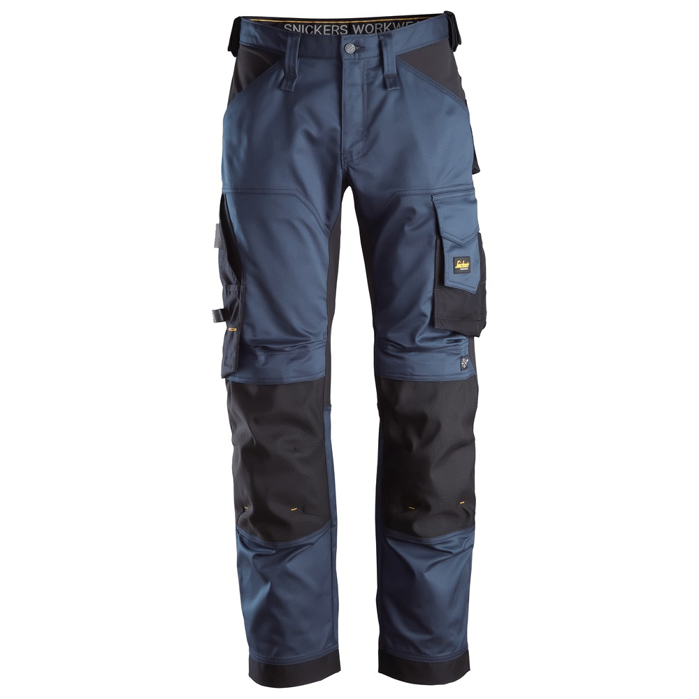 Snickers 6351 AllroundWork, Stretch Loose Fit Work Trousers Navy Blue 41" Waist, 32" Leg - Snickers Size 58