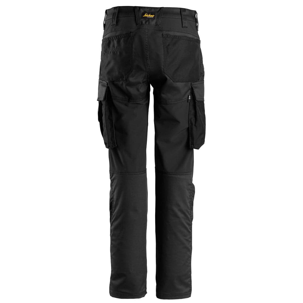 Snickers 6703 AllroundWork, Women’s Stretch Trousers without Knee Pockets Black 28" Waist / 29" Leg - Snickers Size 19
