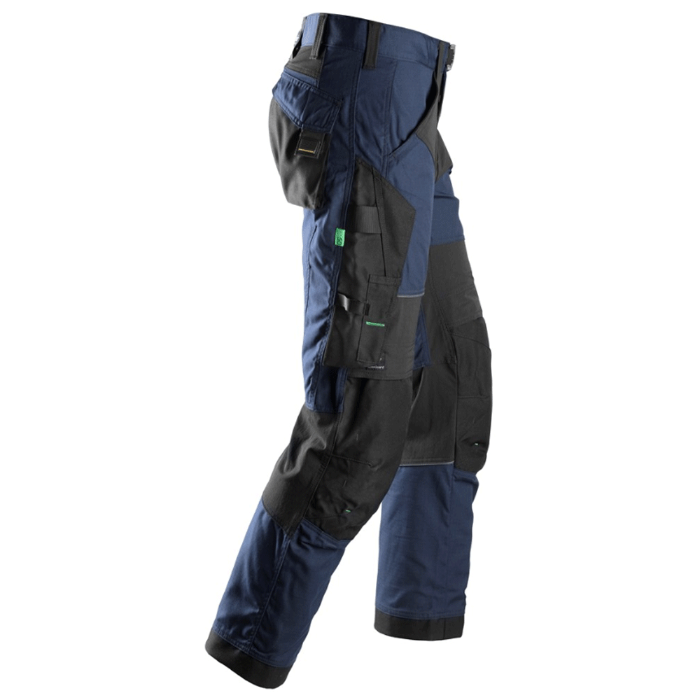 Snickers 6903 FlexiWork Stretch Kneepad Work Trousers Navy Blue, 33" Waist 32" Leg-Snickers 48