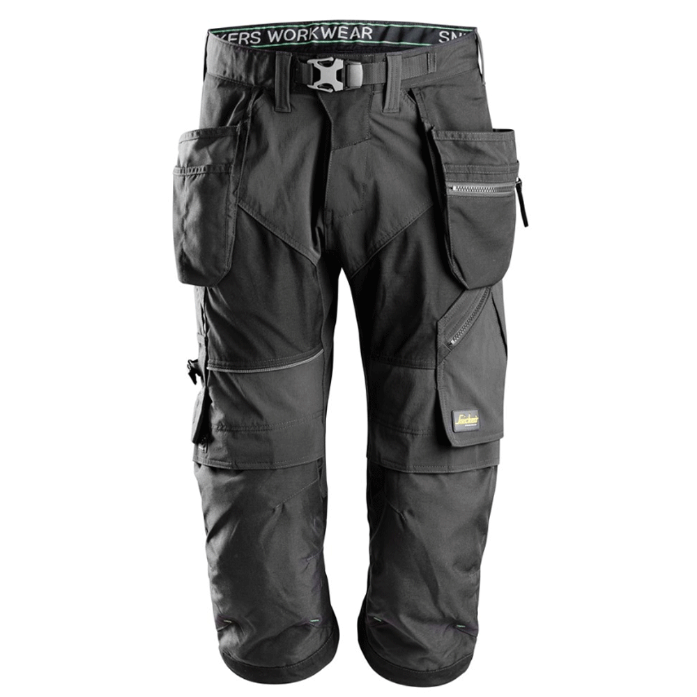 Snickers 6905 FlexiWork Holster Pocket Pirate Work Trousers Black, 39" Waist Short Leg-Snickers 112