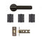 Sparta Matt Black Door Handle Kit