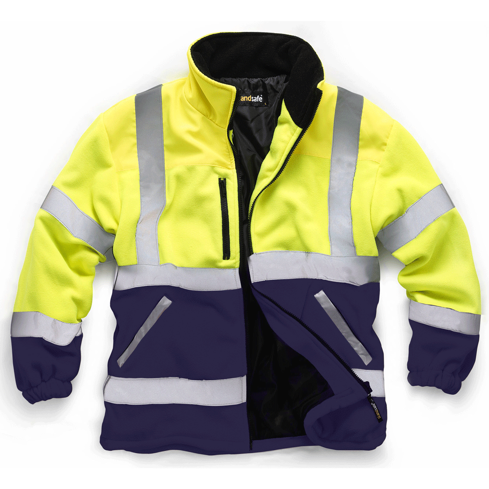 Standsafe HV038 Hi-Vis Two Tone Fleece Jacket Various Colours