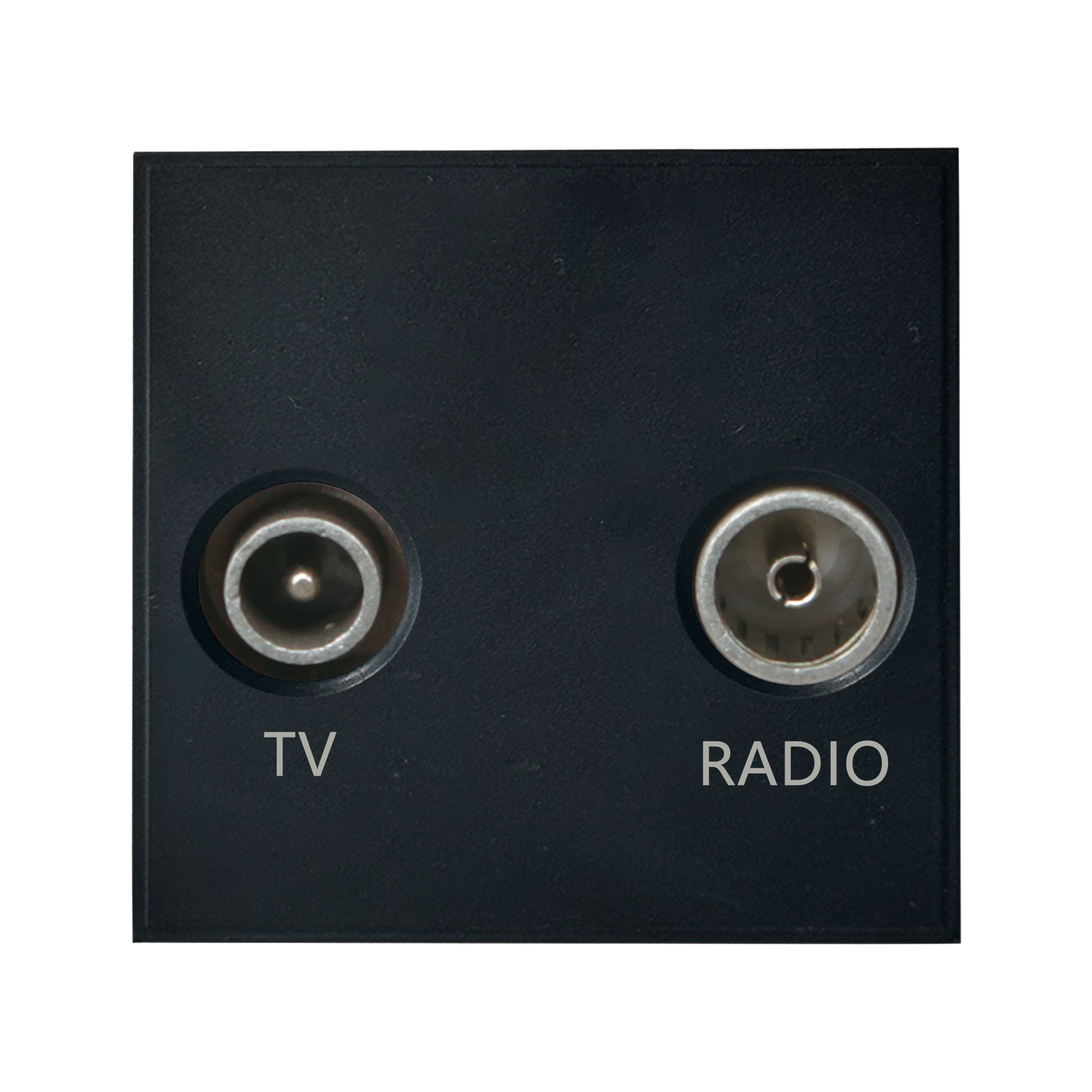 Caradok Radio Outlet + TV Outlet 50x50, Black