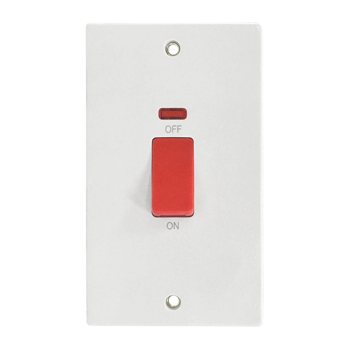 Caradok 2G 45A DP Switch c/w Neon Squared Edge