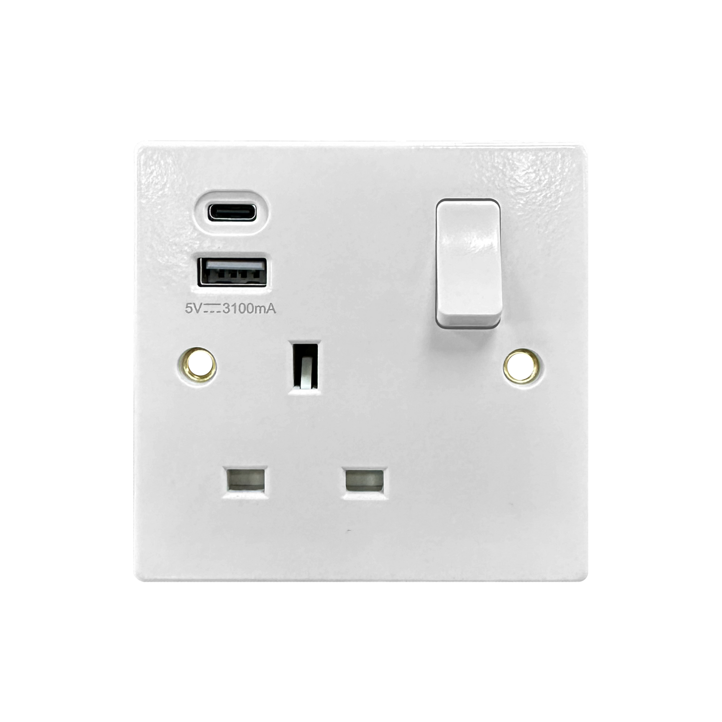 Caradok 1G USB A + C Socket Squared Edge