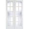 GTPSA White Primed 10 Glazed Clear Bevelled Light Panels Pair Interior Doors - 1981mm x 1371mm