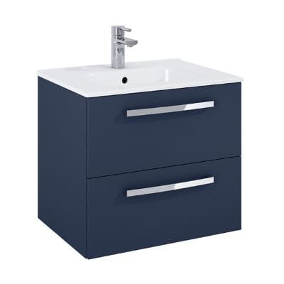 Aquatrend - 2 Drawer Wall Hung Base Unit & Basin - All Colours