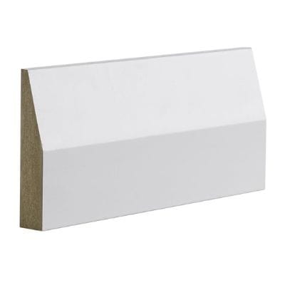 White Primed Half Splayed Architrave - 90mm x 16mm x 2100mm (Pack of 5)