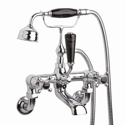 Black Domed Wall Mounted Bath Shower Mixer