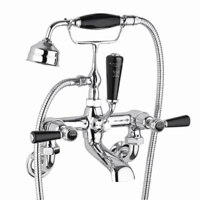 Black Lever Wall Mounted Bath Shower Mixer