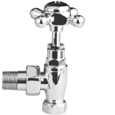 Angled Crosshead Radiator Valve (Pair)