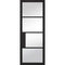 Chelsea Black Primed 4 Glazed Clear Light Panels Interior Door - 1981mm x 838mm