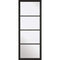 Soho Black Primed 4 Glazed Clear Light Panels Interior Door - 1981mm x 838mm