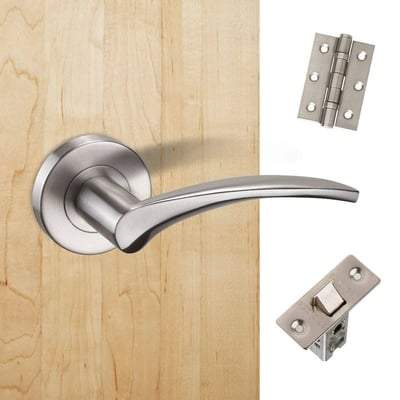 Corvus Satin Chrome Handle Hardware Pack Privacy