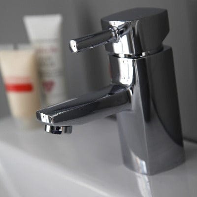 Cubix Chrome Basin Mixer w/ Click-Clack Waste - All Sizes