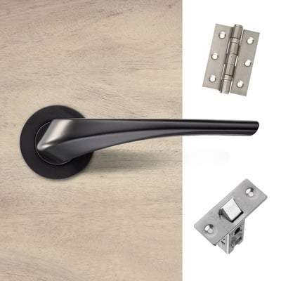 Draco Matt Black Handle Hardware Pack Privacy