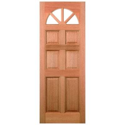 Carolina Hardwood Dowelled 4 Unglazed Fanlight Light Panels External Door - 1981mm x 838mm
