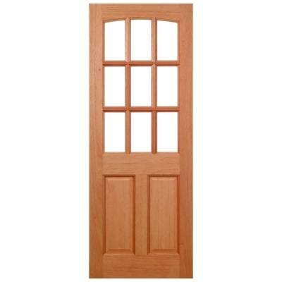 Georgia Hardwood Dowelled 9 Unglazed Light Panels External Door - 1981mm x 838mm