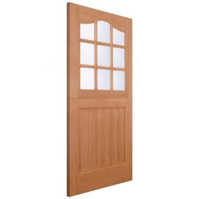 Stable Hardwood M&T 9 Double Glazed Clear Light Panels External Door - 1981mm x 762mm