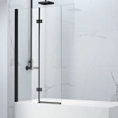 Aquaglass 8mm 2-Panel Folding Hinged Bath Screen - 1500 x 900mm