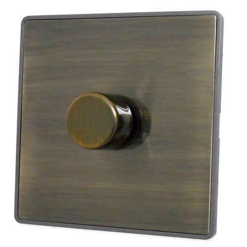 Caradok Screwless Premium Vintage Brass Metal 1 Gang Dimmer Switch