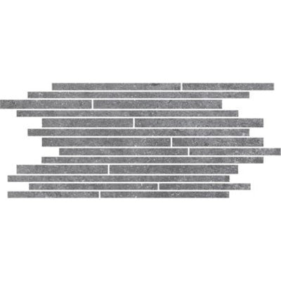 Fashion Stone Grey Thin Muretto Mosaic Tile (Lappato Finish) (Box of 6)