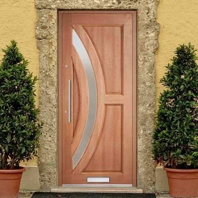Harrow Hardwood M&T 1 Double Glazed Frosted Panel External Door - 1981mm x 838mm