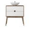 Kompass 2 Drawer Vanity Unit Oak/White - 800 x 480 x 450mm