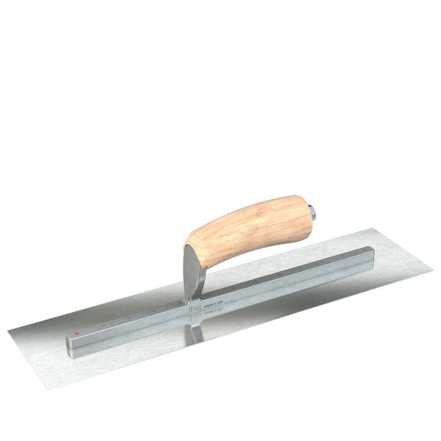 Bon Razor Stainless Steel Finishing Towel - Square End - Camel Back Wood Handle