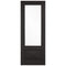 Knightsbridge Black Primed 1 Glazed Clear Light Panel Interior Door - 1981mm x 762mm