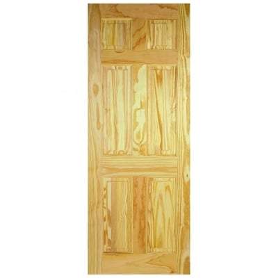 Clear Pine 6 Panel Interior Door - 1981mm x 610mm