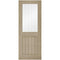 Belize Light Grey Pre-Finished 1 Glazed Clear With Frosted Lines Light Panel Interior Door - 2040mm x 826mm