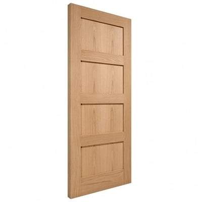 Oak Shaker 4 Panel Pre-Finished Internal Door - 1981mm x 686mm