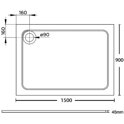 Designer Rectangle Shower Tray