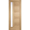 Goodwood Oak Unfinished 1 Double Glazed Frosted Light Panel External Door - 2032mm x 813mm