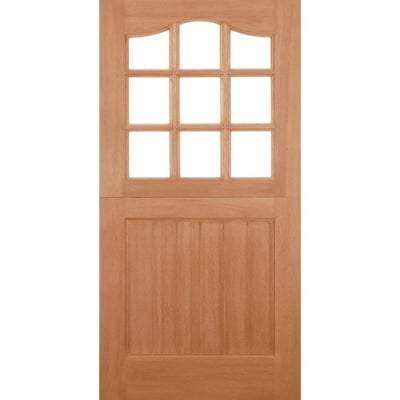 Stable Hardwood Dowelled 9 Unglazed Light Panels External Door - 1981mm x 762mm