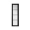 Soho W8 Black Primed 4 Glazed Clear Demi Panel 1981mm x 579mm