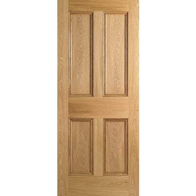 Oak 4 Panel Un-Finished Internal Door - 1981mm x 686mm