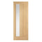 Oak Clear Glazed Offest Un-Finished Internal Door - All Sizes