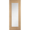 Oak Carini 1 Clear Long Light Panel Un-Finished Internal Door - All Sizes