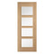 Oak Carini 4 Clear Light Panel Pre-Finished Internal - 1981mm x 686mm