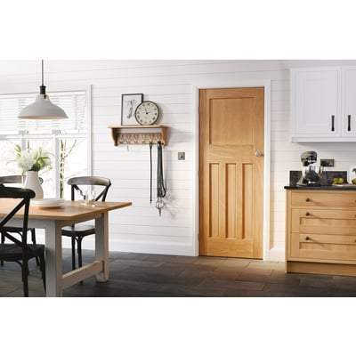 Oak DX 30's Style Un-Finished Internal Fire Door FD30 - 1981mm x 686mm