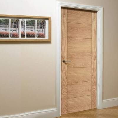 Oak Carini Un-Finished Flush Internal Fire Door FD30 - 1981mm x 762mm