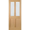 Oak Richmond 2 Glazed Clear Light Panels Pre-Finished Internal Door - 2032mm x 813mm