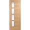 Oak Vancouver 4 Light Panel Offset Pre-Finished Internal Door - 1981mm x 762mm