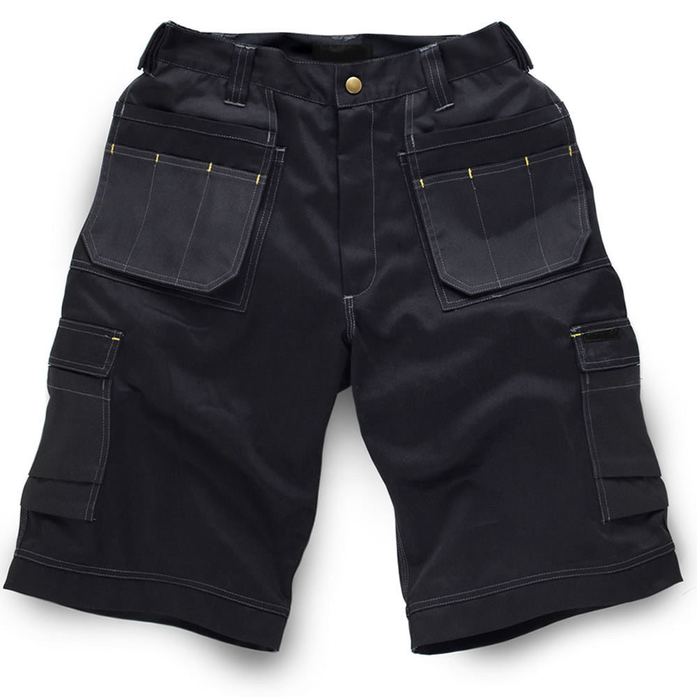 Standsafe WK020 Contrast Holster Pocket Work Shorts Black 40" Waist