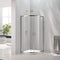 Purity Curved Offset Quadrant Shower Enclosure w/ 1 Elongated Side Panel & 2 Sliding Doors
