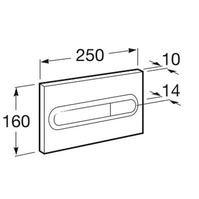 PL1 In-Wall Dual Flush Toilet Plate - All Colours