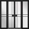 Greenwich Black Primed 16 Glazed Clear Light Panels Interior Room Divider2031mm x 2478mm